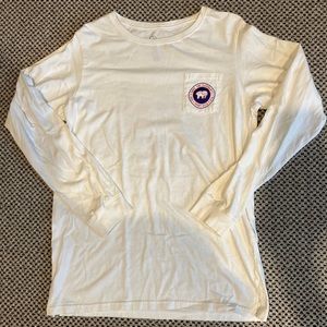 Women’s Medium Ivory Ella Long Sleeve Shirt USA White